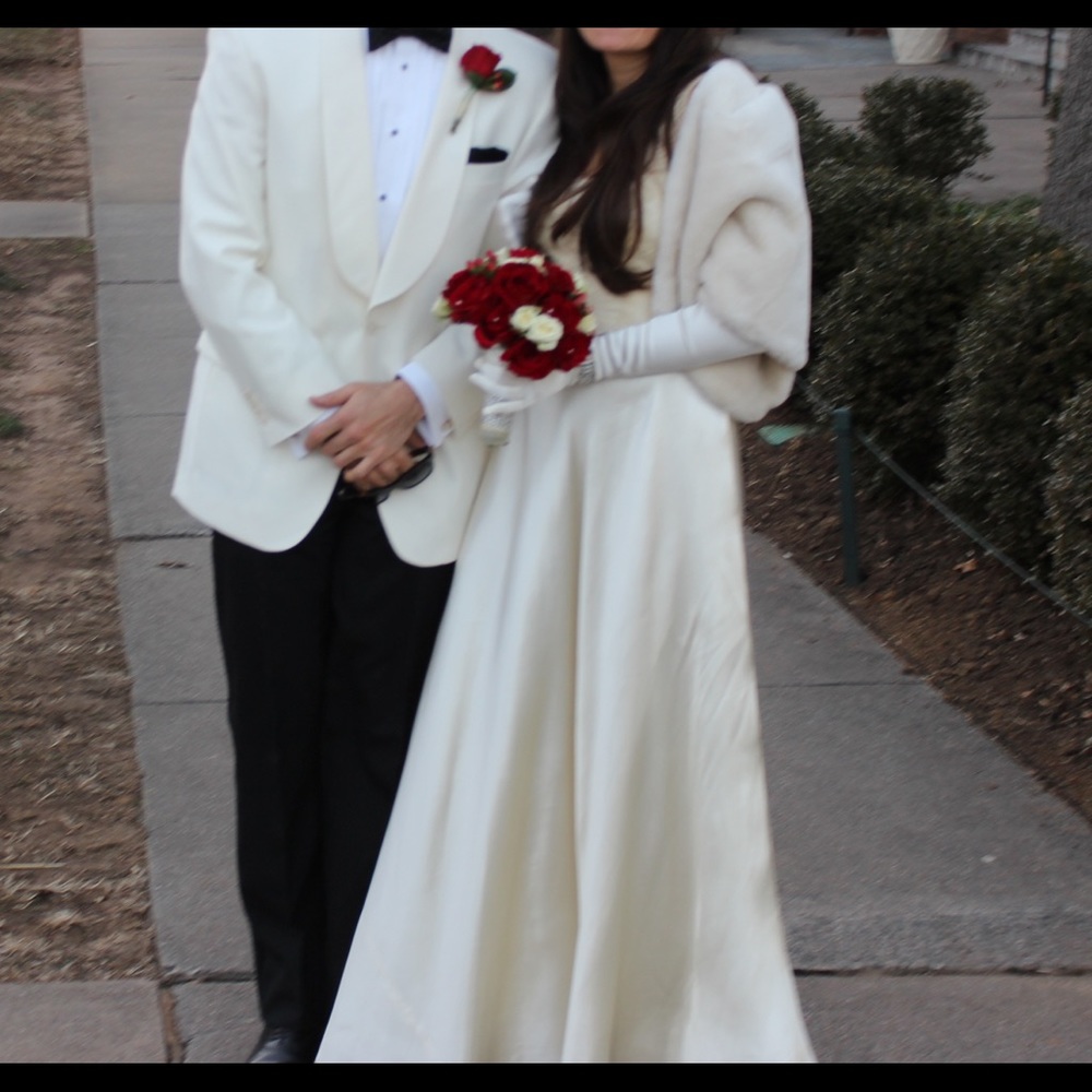 Sale! Vintage 1930’s Silk Wedding Dress & Shaw